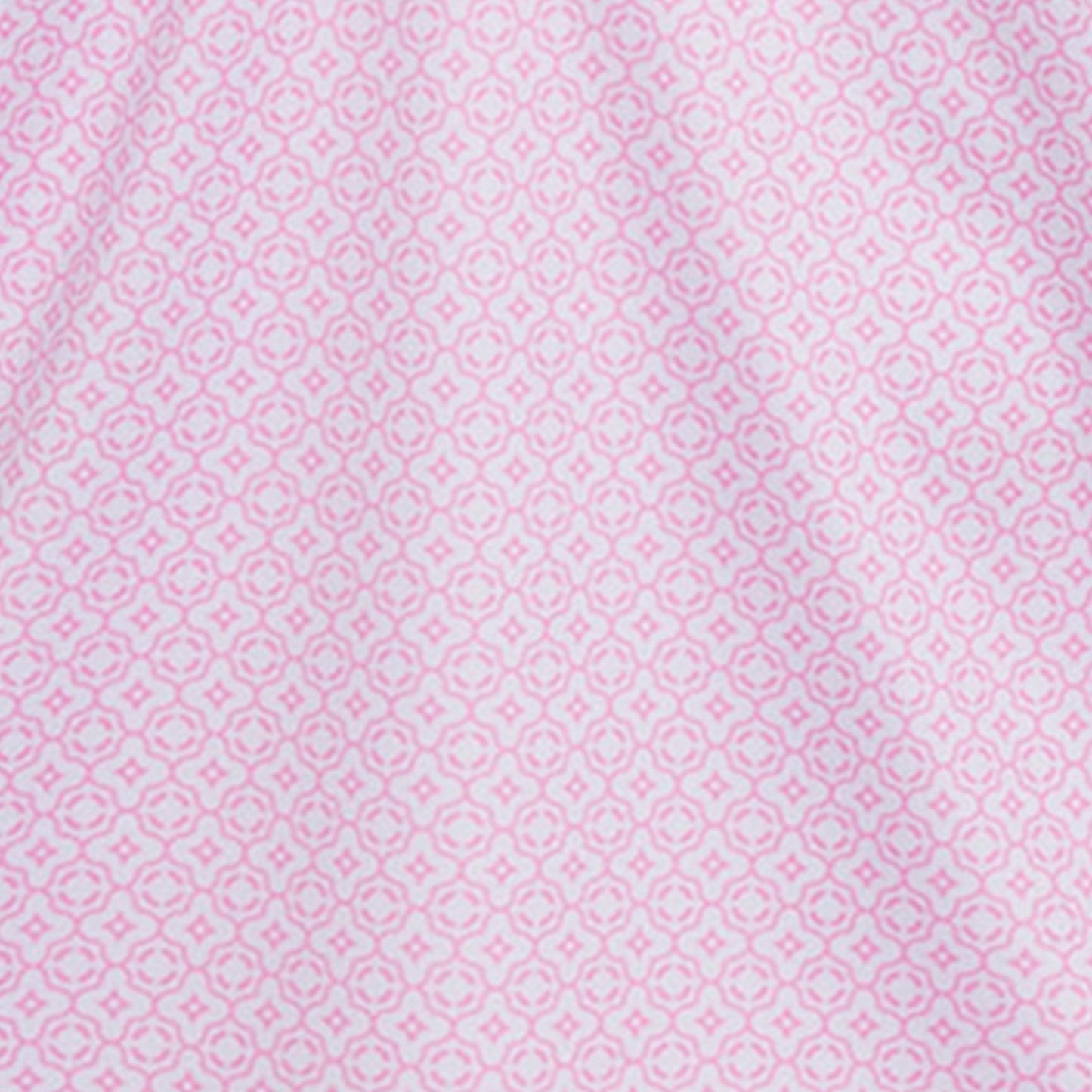 Semi-Spread Collar Polo Crest Point Pink and White