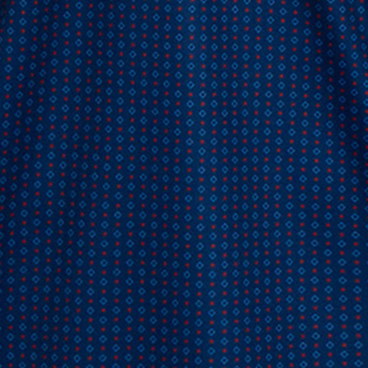 Semi-Spread Collar Polo Diamond Dot Red and Navy