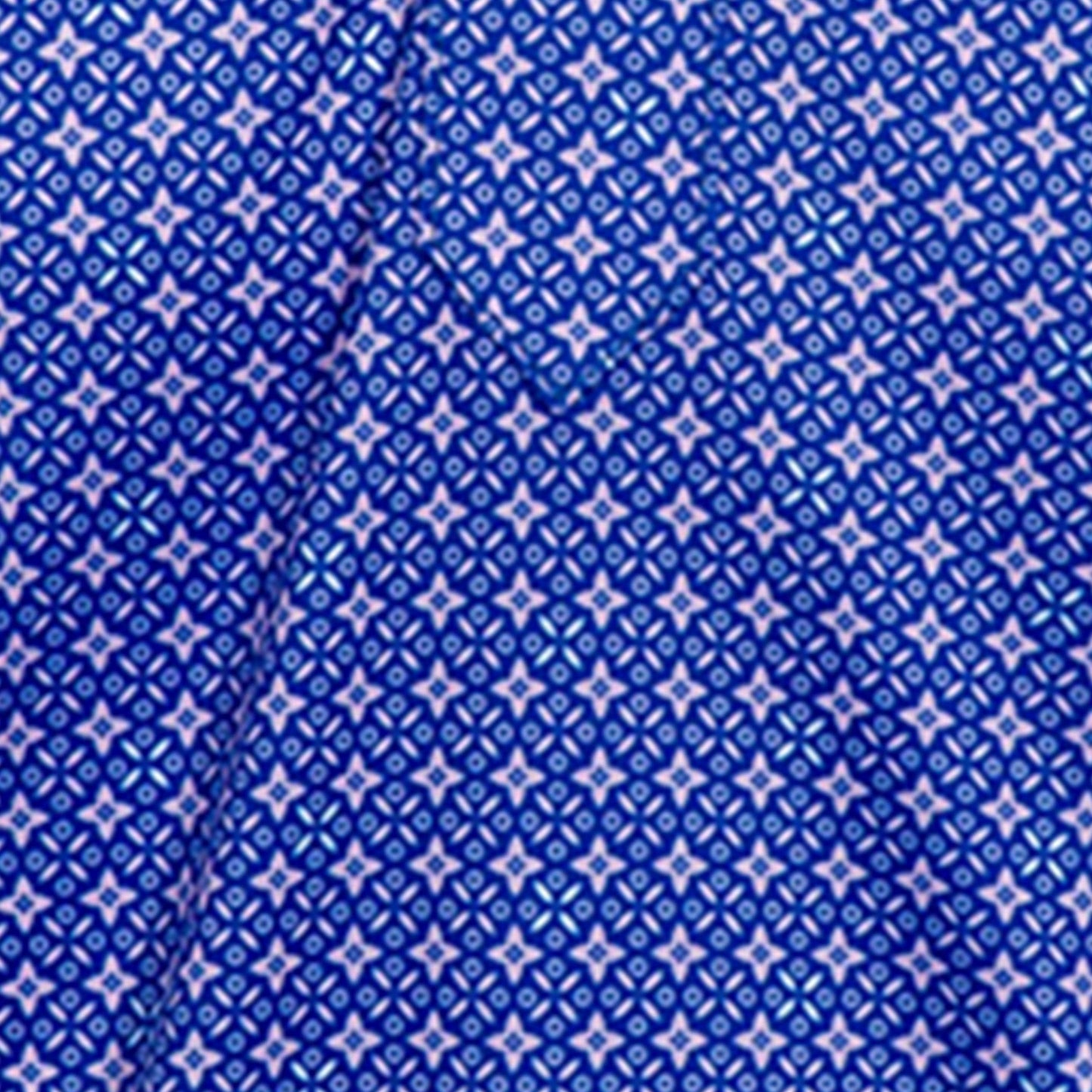 Semi-Spread Collar Polo Lattice Indigo