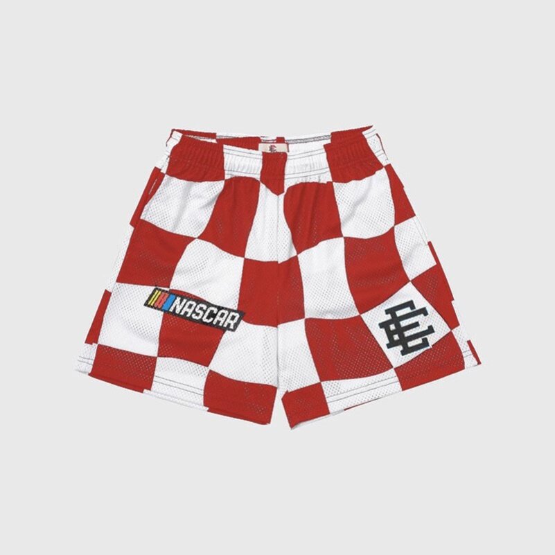 EE print shorts logo sweatpants mesh drawstring American shorts