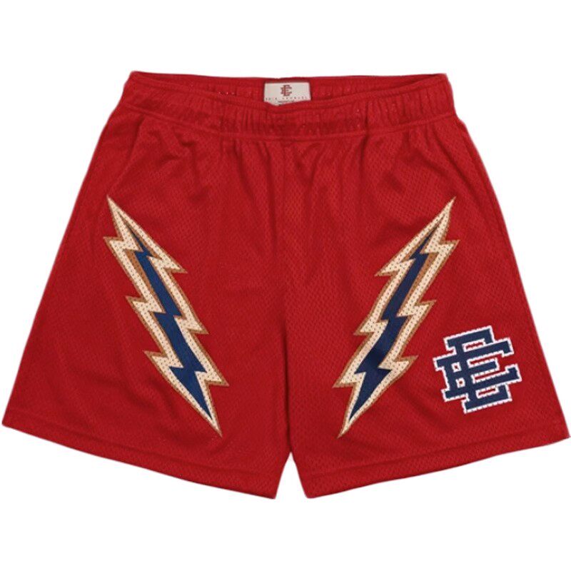 New EE American casual fitness shorts muscular men sports quarter pants mesh breathable style European and American stars with the same style