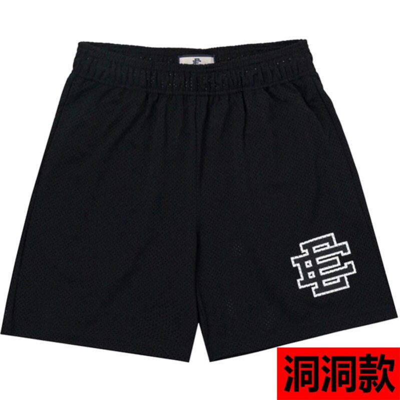 EE print shorts logo sweatpants mesh drawstring American shorts