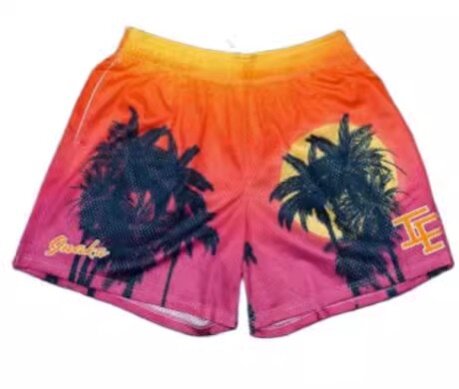 EE print shorts logo sweatpants mesh drawstring American shorts