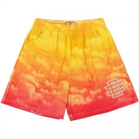 EE print shorts logo sweatpants mesh drawstring American shorts