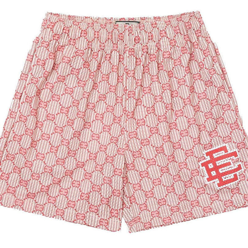 New EE American casual fitness shorts muscular men sports quarter pants mesh breathable style European and American stars with the same style