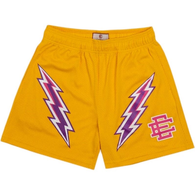 EE print shorts logo sweatpants mesh drawstring American shorts
