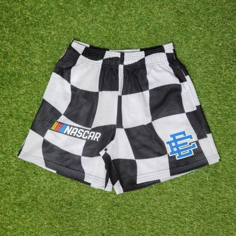 EE print shorts logo sweatpants mesh drawstring American shorts