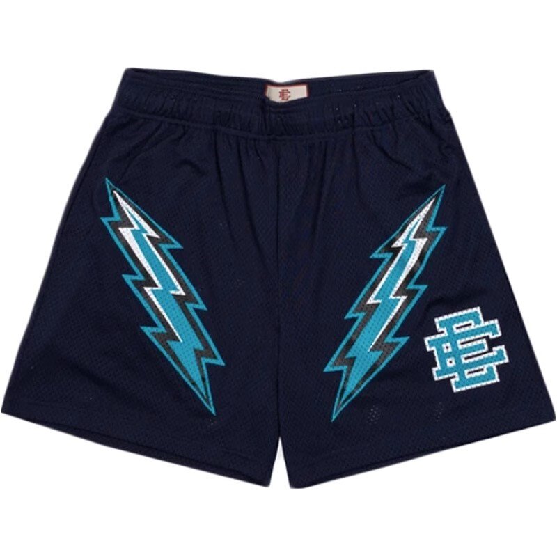 EE print shorts logo sweatpants mesh drawstring American shorts