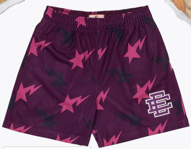 Cross-border exclusive for European code new sports mesh cloth shorts 3D digital printing trend beach pants male manufacturer wholesale
