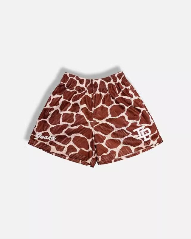 EE print shorts logo sweatpants mesh drawstring American shorts