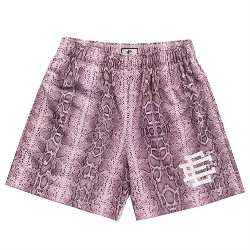 EE print shorts logo sweatpants mesh drawstring American shorts