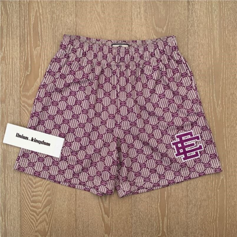 EE print shorts logo sweatpants mesh drawstring American shorts