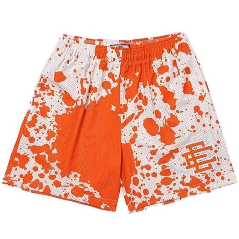 EE print shorts logo sweatpants mesh drawstring American shorts