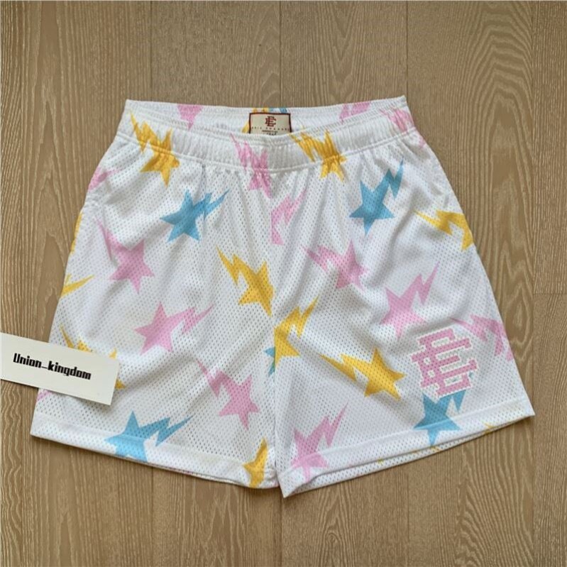 EE print shorts logo sweatpants mesh drawstring American shorts