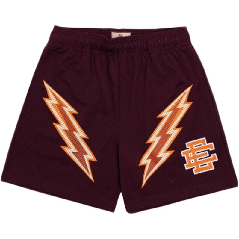EE print shorts logo sweatpants mesh drawstring American shorts