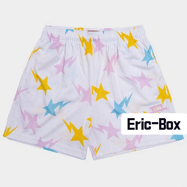 Yellow Star Mesh Shorts
