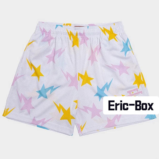 Yellow Star Mesh Shorts