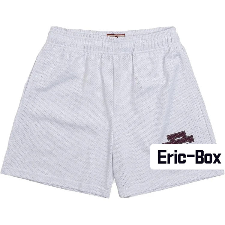 White Basic Mesh Shorts